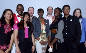 The SMART Team at Hostos-Lincoln Academy. From left to right: Daviana Dueño, Bobby Glover, Marisa VanBrakle, Prof. Joel L. Sussman, Alafia Henry, Dr. Lars Westblade, Mary Acheampong, Randol Mata, and Ms. Allison Granberry.