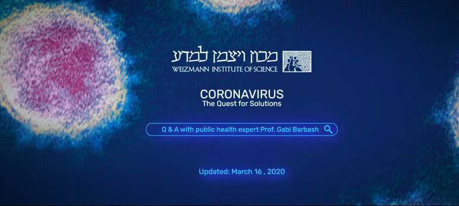 Coronavirus: The Quest for Solutions – Prof. Gabi Barbash on Public Health Implications