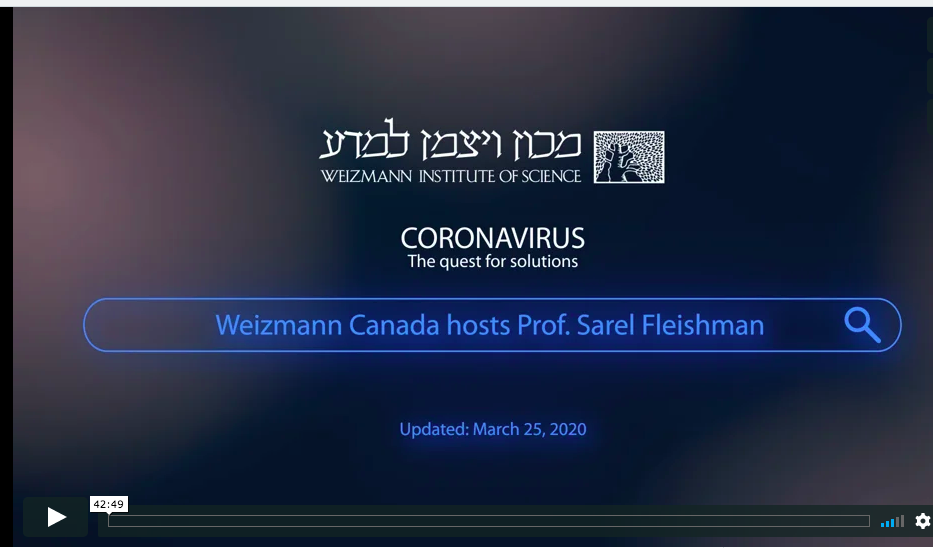Coronavirus: The Quest for Solutions – Profs. Uri Alon and Ron Milo